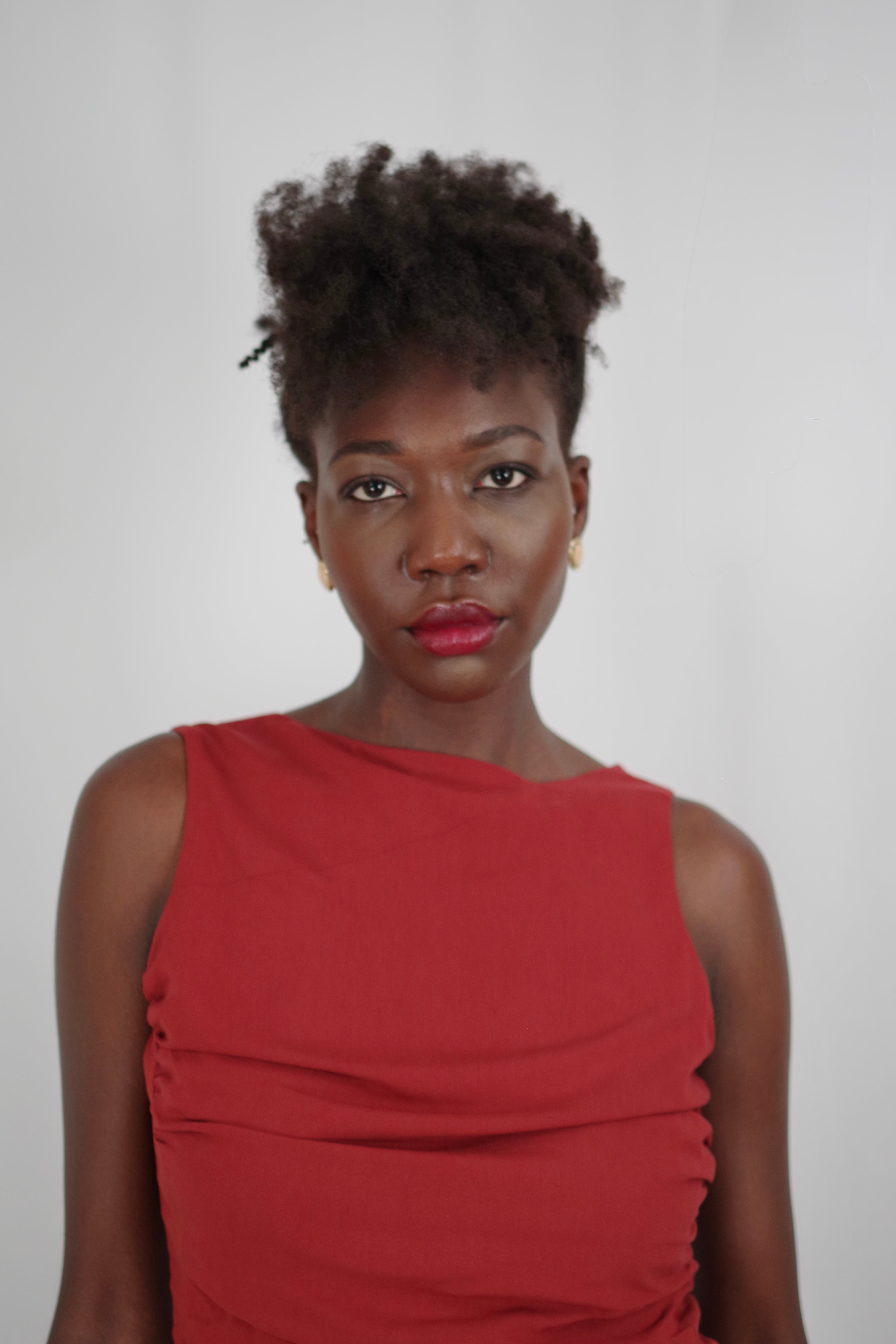 Marine Sleeveless Terracotta Top – Sculpted Curved Neckline - Photo 3