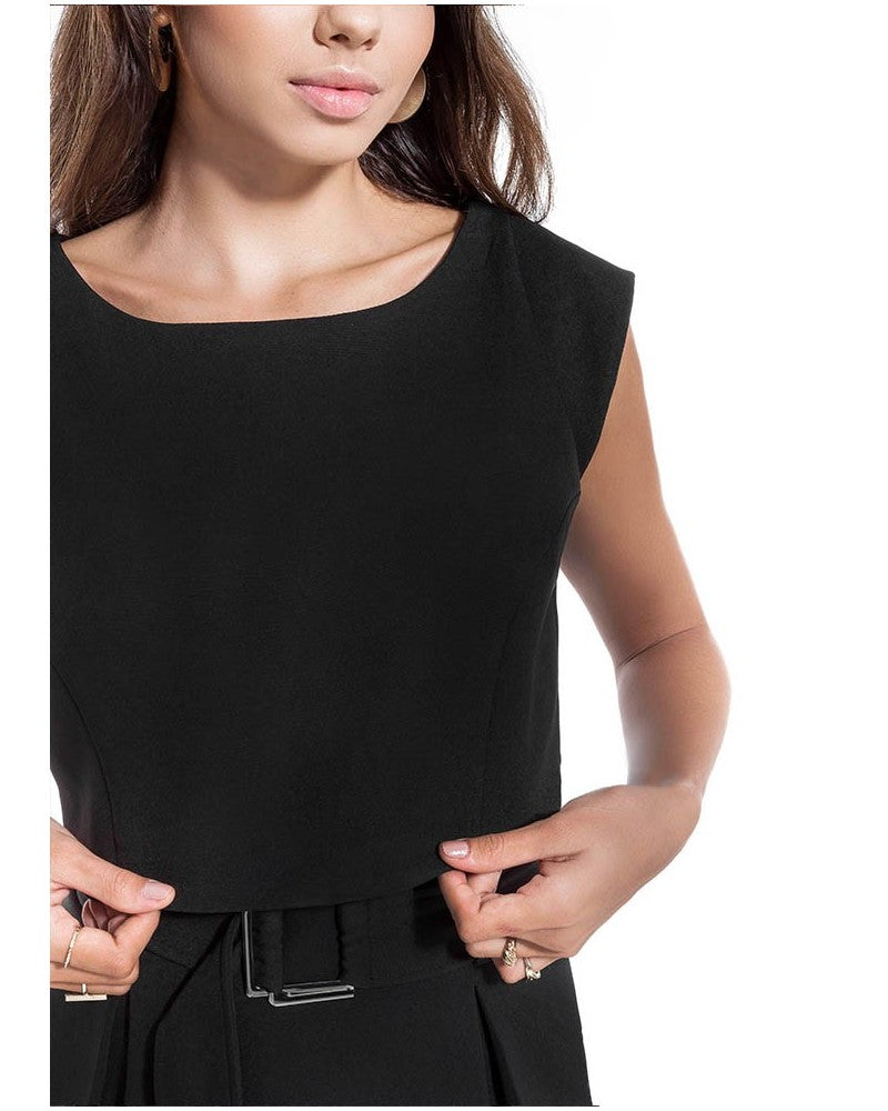 Mini Saia E Blusa Preta Lilian