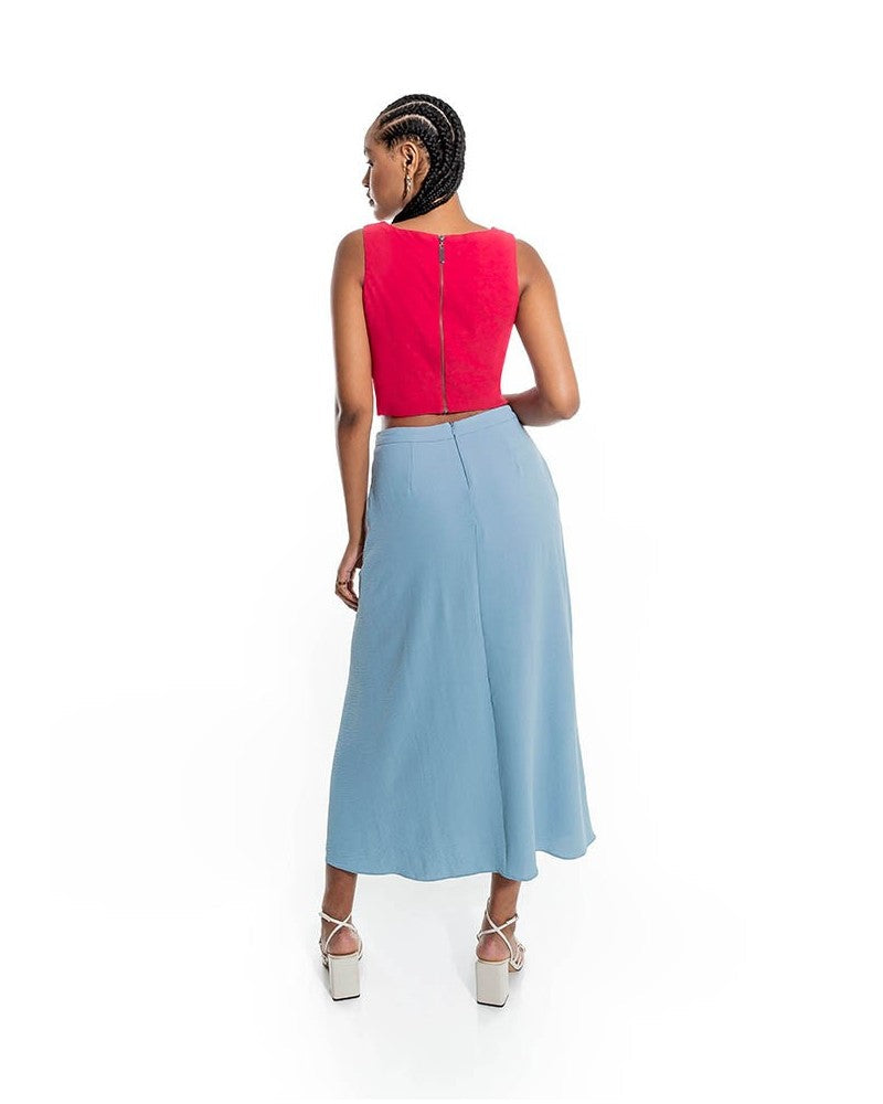 Jupe longue bleue Maria