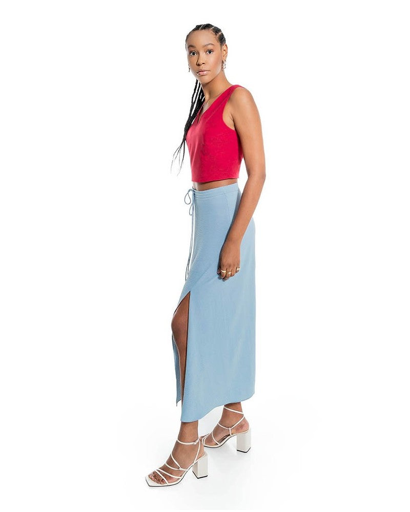 Jupe longue bleue Maria