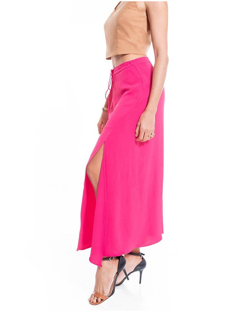 Saia Maxi Rosa Lisia
